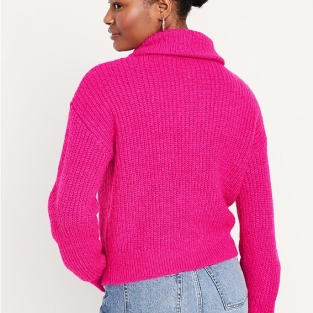 Old Navy Hot Pink Full Zip Cardigan Sweater with Front Pocket